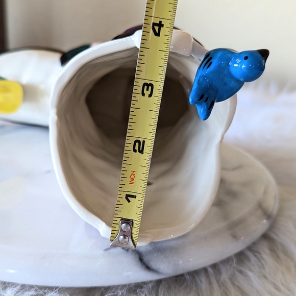 Storyteller Arts Hand Painted Figural Ceramic Cowboy Boot Bird Vase 11 in - Picture 11 of 12